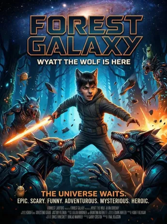 A movie poster titled Forest Galaxy